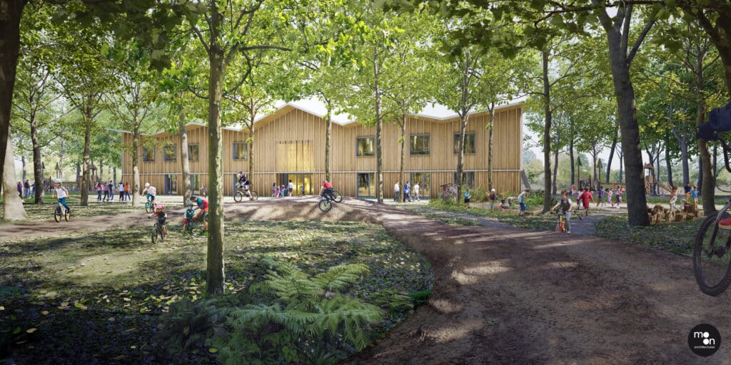 Centre aéré architecture bois modulaire