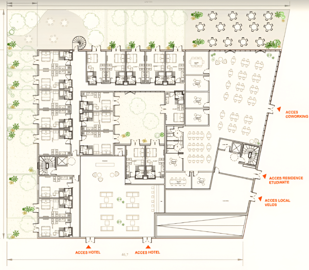 Plan architecture constuction modulaire bas-carbone
